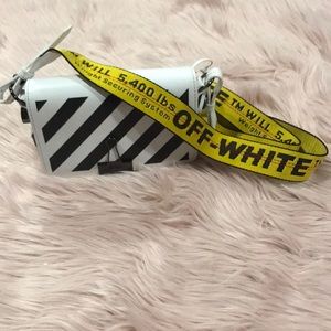 Diagonal Stripe Mine Flap Bag